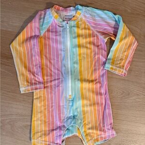 Hanna Andersson Multicolor Striped Kids Swimsuit